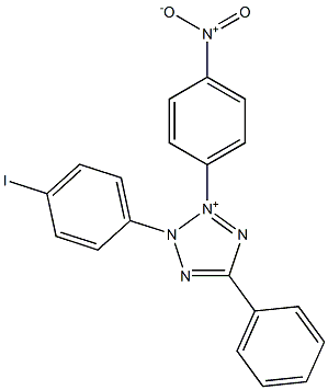 2-(p-Iodophenyl)-3-(p-nitrophenyl)-5-phenyl-2H-tetrazol-3-ium 结构式