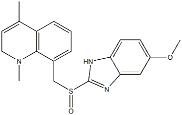 1,2-Dihydro-1,4-dimethyl-8-[(5-methoxy-1H-benzimidazol-2-yl)sulfinylmethyl]quinoline 结构式