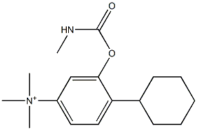 N-[4-Cyclohexyl-3-(methylaminocarbonyloxy)phenyl]-N,N-dimethylmethanaminium 结构式