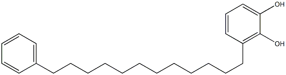 3-(12-Phenyldodecyl)catechol 结构式