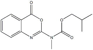 2-[Methyl(isobutoxycarbonyl)amino]-4H-3,1-benzoxazin-4-one 结构式