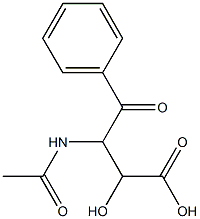 3-Acetylamino-2-hydroxy-4-oxo-4-phenylbutyric acid 结构式