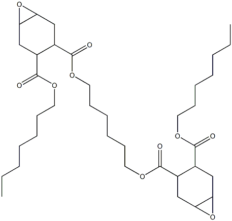Bis[2-(heptyloxycarbonyl)-4,5-epoxy-1-cyclohexanecarboxylic acid]1,6-hexanediyl ester 结构式