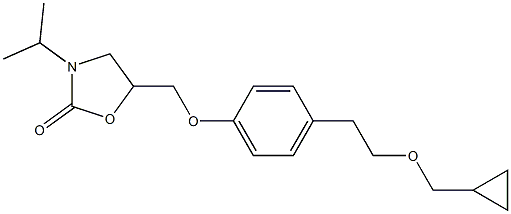 3-(1-Methylethyl)-5-[[4-[2-[(cyclopropylmethyl)oxy]ethyl]phenyl]oxymethyl]oxazolidin-2-one 结构式