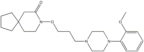 8-[3-[4-(2-Methoxyphenyl)-1-piperazinyl]propyloxy]-8-azaspiro[4.5]decan-7-one 结构式