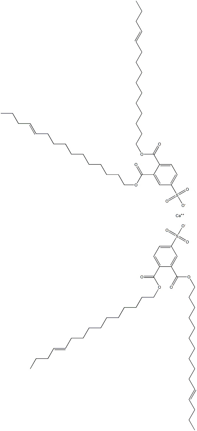 Bis[3,4-di(11-pentadecenyloxycarbonyl)benzenesulfonic acid]calcium salt 结构式