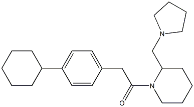1-[(4-Cyclohexylphenyl)acetyl]-2-(1-pyrrolidinylmethyl)piperidine 结构式