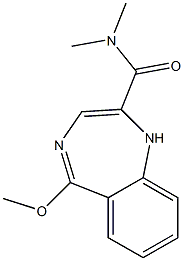 N,N-Dimethyl-5-methoxy-1H-1,4-benzodiazepine-2-carboxamide 结构式