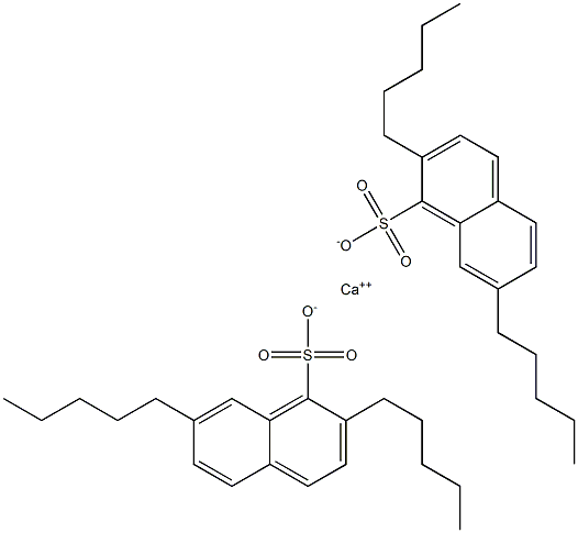 Bis(2,7-dipentyl-1-naphthalenesulfonic acid)calcium salt 结构式