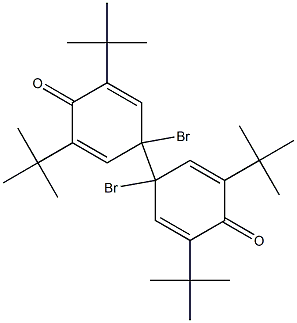 1,1'-Bi(1-bromo-3,5-di-tert-butyl-4-oxo-2,5-cyclohexadiene) 结构式