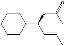 (+)-Acetic acid (R)-1-cyclohexyl-2-butenyl ester 结构式