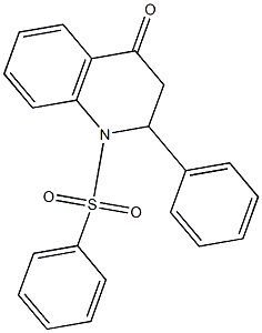 1-(Phenylsulfonyl)-2-phenyl-1,2-dihydroquinolin-4(3H)-one 结构式