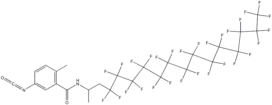 3-Isocyanato-6-methyl-N-[2-(nonacosafluorotetradecyl)-1-methylethyl]benzamide 结构式
