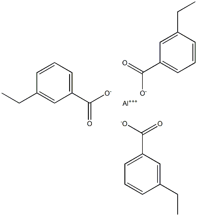 Tris(3-ethylbenzoic acid)aluminum salt 结构式