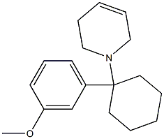 1,2,3,6-Tetrahydro-1-[1-[3-methoxyphenyl]cyclohexyl]pyridine 结构式