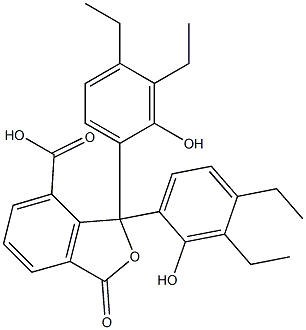 1,1-Bis(3,4-diethyl-2-hydroxyphenyl)-1,3-dihydro-3-oxoisobenzofuran-7-carboxylic acid 结构式