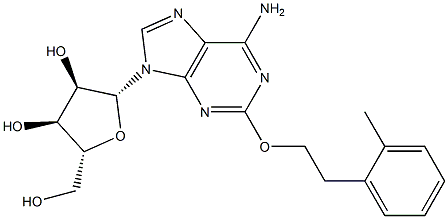 2-[2-(2-Methylphenyl)ethoxy]adenosine 结构式