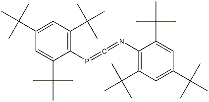 1,3-Bis[2,4,6-tri(tert-butyl)phenyl]-1-aza-3-phosphaallene 结构式