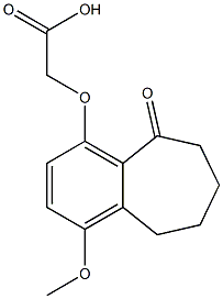 [(1-Methoxy-5-oxo-6,7,8,9-tetrahydro-5H-benzocyclohepten)-4-yloxy]acetic acid 结构式