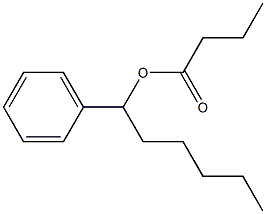 Butanoic acid 1-phenylhexyl ester 结构式