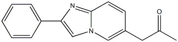 2-Phenyl-6-(2-oxopropyl)imidazo[1,2-a]pyridine 结构式