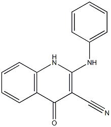 1,4-Dihydro-2-(phenylamino)-4-oxoquinoline-3-carbonitrile 结构式