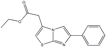 6-Phenylimidazo[2,1-b]thiazole-3-acetic acid ethyl ester 结构式