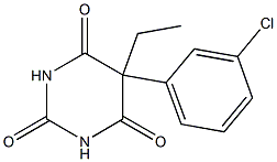 5-(m-Chlorophenyl)-5-ethyl-2,4,6(1H,3H,5H)-pyrimidinetrione 结构式