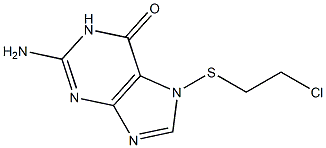 7-(2-Chloroethylthio)guanine 结构式