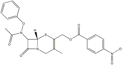 3-Methyl-7-(phenoxyacetylamino)cepham-3-ene-4-methanol 4-nitrobenzoate 结构式