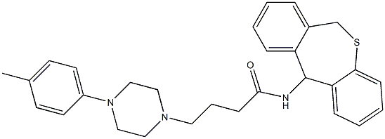 4-[4-(4-Methylphenyl)-1-piperazinyl]-N-[(6,11-dihydrodibenzo[b,e]thiepin)-11-yl]butyramide 结构式