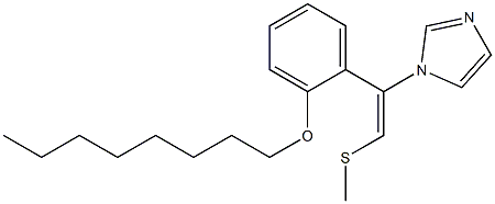 1-[(E)-2-Methylthio-1-[2-(octyloxy)phenyl]ethenyl]-1H-imidazole 结构式