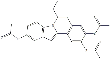 6-Ethyl-5,6-dihydroindolo[2,1-a]isoquinoline-2,3,10-triol triacetate 结构式