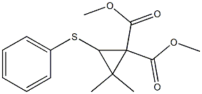 3-Phenylthio-2,2-dimethylcyclopropane-1,1-dicarboxylic acid dimethyl ester 结构式