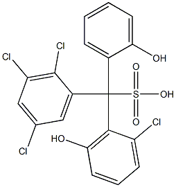 (2-Chloro-6-hydroxyphenyl)(2,3,5-trichlorophenyl)(2-hydroxyphenyl)methanesulfonic acid 结构式