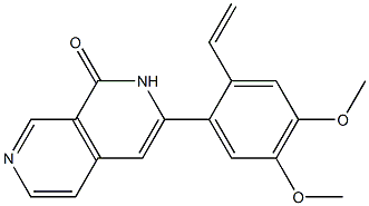 3-(2-Ethenyl-4,5-dimethoxyphenyl)-2,7-naphthyridin-1(2H)-one 结构式