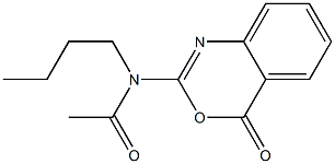 2-[Butyl(acetyl)amino]-4H-3,1-benzoxazin-4-one 结构式