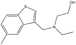 3-[[N-Ethyl-N-(2-hydroxyethyl)amino]methyl]-5-methylbenzo[b]thiophene 结构式
