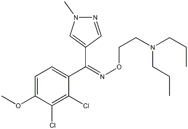 (E)-(2,3-Dichloro-4-methoxyphenyl)(1-methyl-1H-pyrazol-4-yl) ketone O-(2-dipropylaminoethyl)oxime 结构式