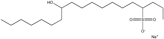 12-Hydroxynonadecane-4-sulfonic acid sodium salt 结构式