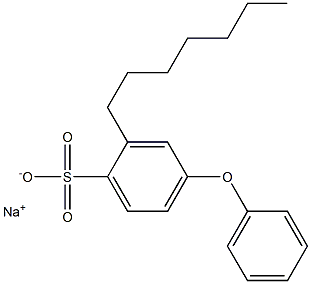 2-Heptyl-4-phenoxybenzenesulfonic acid sodium salt 结构式