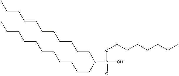 N,N-Diundecylamidophosphoric acid hydrogen heptyl ester 结构式