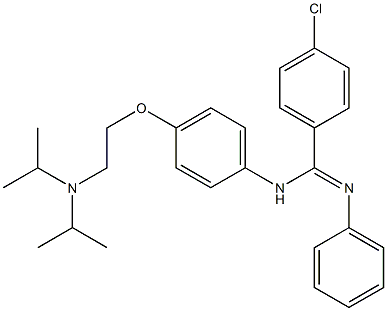 4-Chloro-N-[4-[2-(diisopropylamino)ethoxy]phenyl]-N'-phenylbenzamidine 结构式