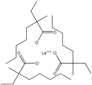 Tris(2-ethyl-2-methylheptanoic acid)lanthanum salt 结构式