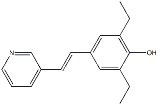 4-[(E)-2-(3-Pyridinyl)ethenyl]-2,6-diethylphenol 结构式