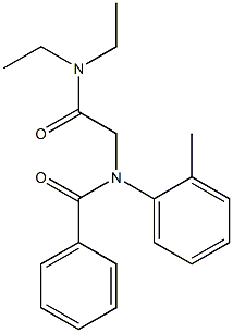 N-(Diethylcarbamoylmethyl)-N-(2-methylphenyl)benzamide 结构式