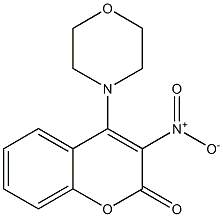 4-Morpholino-3-nitro-2H-1-benzopyran-2-one 结构式