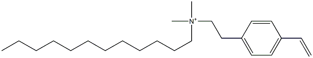 N-Dodecyl-4-ethenyl-N,N-dimethylbenzeneethanaminium 结构式