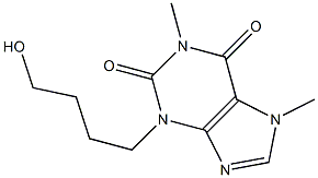 3-(4-Hydroxybutyl)-1,7-dimethylxanthine 结构式