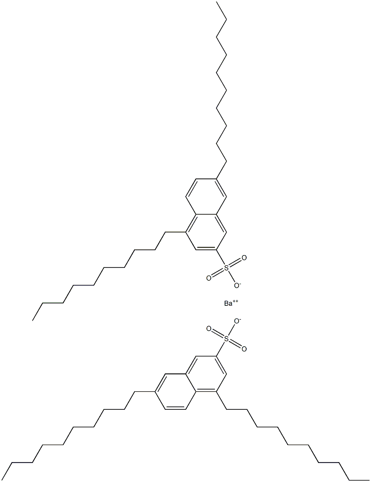 Bis(4,7-didecyl-2-naphthalenesulfonic acid)barium salt 结构式